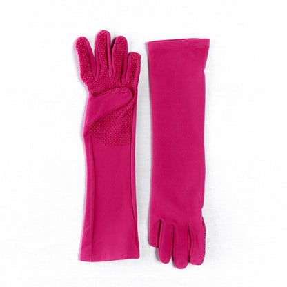 high rise tickled pink long elbow length higardin gardening gloves for women